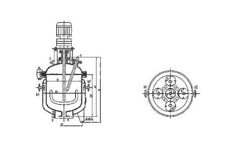 Small Glass lined reactor 10-40L for lab using