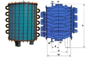 Glass lined plate type condenser