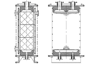 3JK-type rectangle square hole type graphite heat exchanger